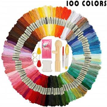 Enrouleur Kit Fils Point de Croix 100 Teintes