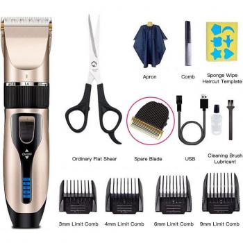 Electric Hair Cutting Kit with Combs and Grooming Tools