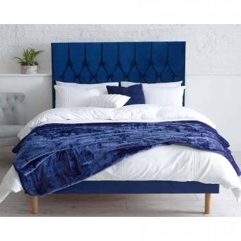 Superking Velvet Loft Bed, Navy – Limited Collection