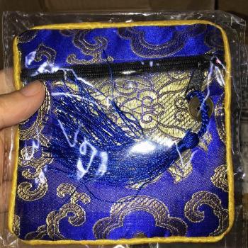 Indisch gewebte chinesische Seidenstickgeldbörse und -schmucktasche, 4 Farben