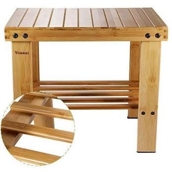 Sedia Multifunzionale in Bambù Naturale Yoassi 39 * 25 * 34 cm