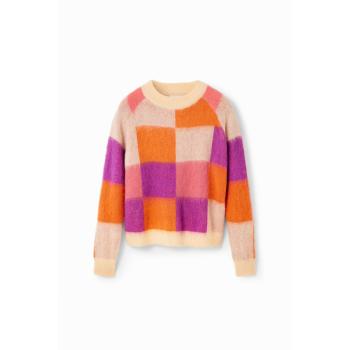 Desigual Jersey Cuadrado Naranja XS