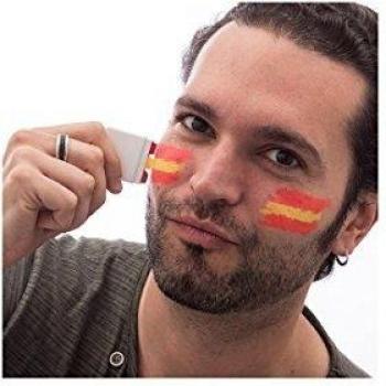 Kid's Red Spain Flag Face Coating