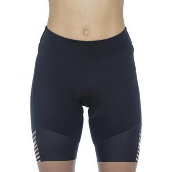 Cube Teamline Damen Fahrrad Hose kurz schwarz/lila 2024 XS (34)