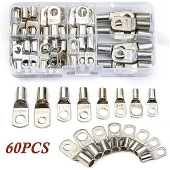 Pack 60 Sc-Terminales Pelados con Tubo de Cobre Estañado