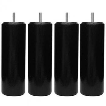 Lot de 4 Pieds de Sommier Margot Noir 15 cm