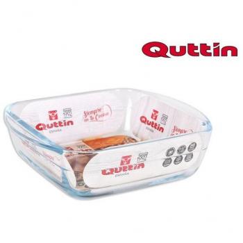 QUTTIN | FUENTE VIDRIO CUADRADA 20x17CM/1,1L