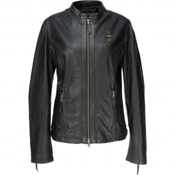 Veste en cuir perforé pour femmes Blauer USA Miller Noir L