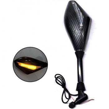 Rétroviseur LED pour Motos avec Feu de Reflux