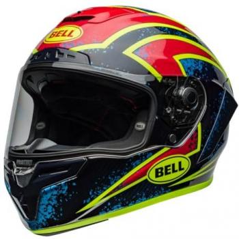 Bell Race Star DLX Flex Xenon Casque Rouge Bleu Argent taille : M