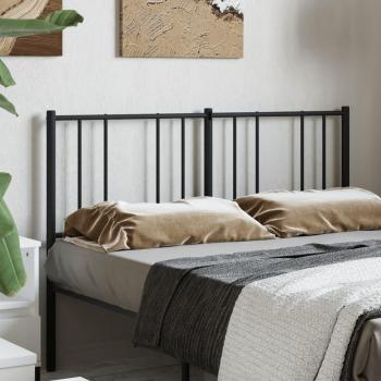 VidaXL 160 cm Metal Headboard in Black