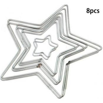8PCS Decorative Metal Wreath Frames for DIY Crafts