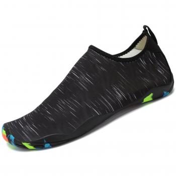 SAGUARO Pelle Scarpe Piedi Nudi Acquatico Aqua Calzini per Spiaggia Nuoto Surf Yoga, Nero 4 39
