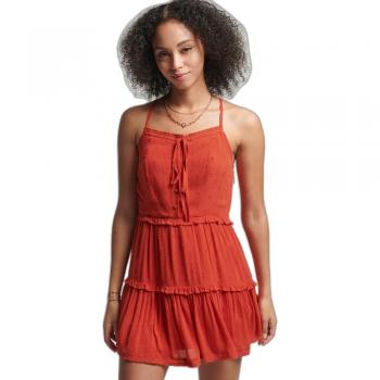 Superdry Vestito da Donna Rossa M – Stile Vintage e Broderie