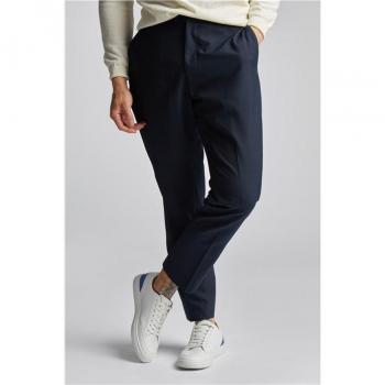 Limehaus Navy Blue Pleated Trousers