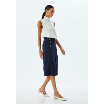 Koton Damen Midi Rock in Marineblau