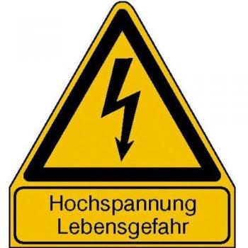 Warn-Kombischild Hochspannung Lebensgefahr