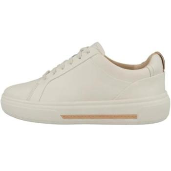 Clarks Hollyhock Walk Off‑White Leather Kicks – Female, 5.5 Wide