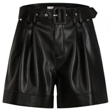 SlimFit Nero Morgan Pantaloncini 242‑SHOANE in Similpelle