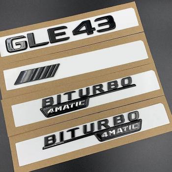 Logo Adhesivo Negro para Mercedes Gle43 4matic