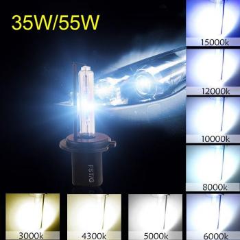 Paires de Lampes Xénon Discrètes pour Voitures – 55 W, Température d’Couleur 3000‑12000 K, 12 V H7