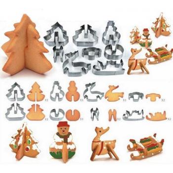 Juego de Cortadores de Galletas de Acero Inoxidable 8 Unids