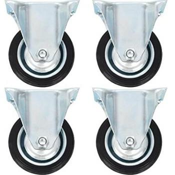 VidaXL, 4 pcs Fixed Casters, 75 mm