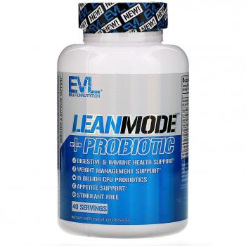 EVLution Nutrition, LeanMode + Probiotique, 120 Gélules Minceur et Digestif