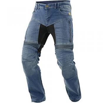 Jeans de moto Trilobite 661 Parado Slim Fit Bleu avec protections CE Niveau 2, Taille 34/44