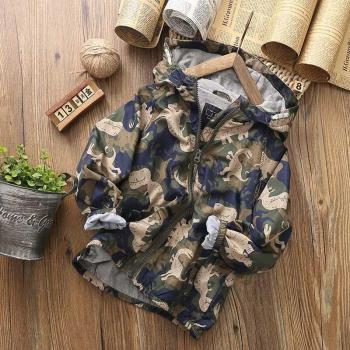 IYEAL Windproof Dinosaur Kids Jacket