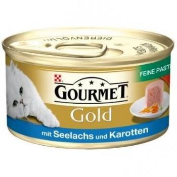 GOURMET Gold Feine Pastete mit Gemüse, Seelachs und Karotten 48x85g