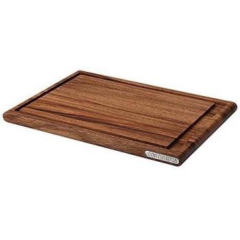 Massives Tranchierbrett mit Saftrille, Profi Qualität, 43 x 29 cm