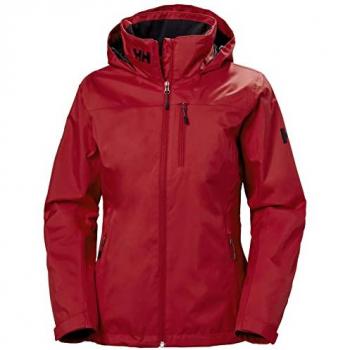 W Crew Giacca Donna Helly Hansen Rosso M Con Cappuccio