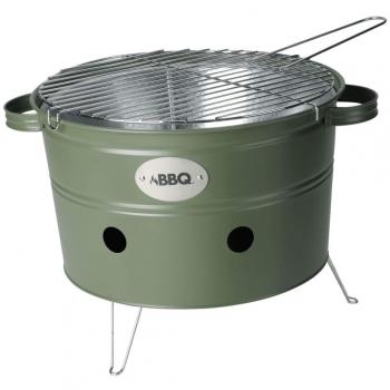 Barbacoa de cubo ProGarden con 2 asas verde oliva mate 34,5 cm