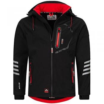 Arctic Seven Herren Softshell Jacke 2XL – Rot/Schwarz Variante