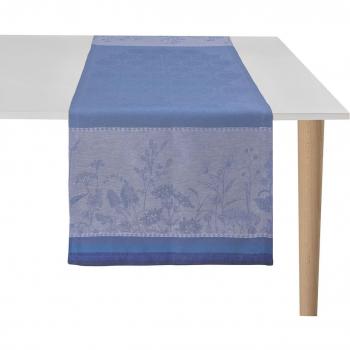Chemin de table bleuet en lin 50 x 150