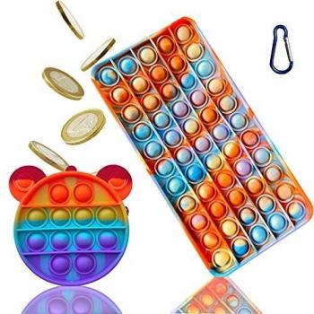 Caresway Fidget Pen Pouch with Coin Purse for Kids