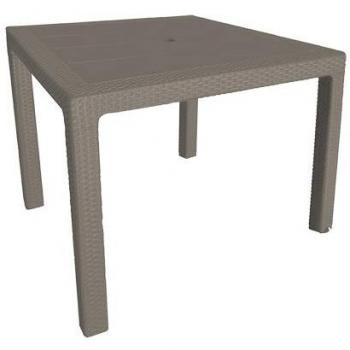 Tavola Rattan Taupe 80x80 cm, 72 cm inaltezza