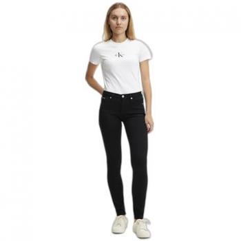 Jean Calvín CK Mid Rise Skinny Negro 30/31 Algodón