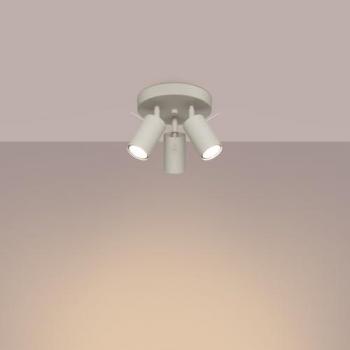 Sollux Tri‑Beam Ceiling Spotlight (Beige)