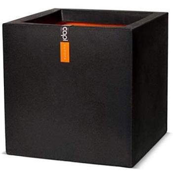Capi Blumentopf Tutch Quadro II Anthrazit, Abmessungen: 50 x 50 x 50 cm