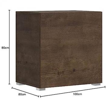 Mesa abatible suelo 60x40x39,2 con patas de nogal