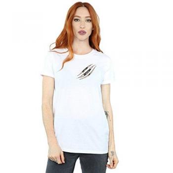 Boyfriend Style Symbol Scratch T‑Shirt – Supernatural, Women’s, White, BI44341, S