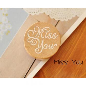 Sello de Scrapbooking Buena Suerte en Madera