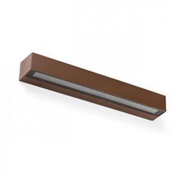 Aplique de jardín Doro-28 con cuerpo de aluminio, difusor de cristal templado y 2 bombillas 7,9cm