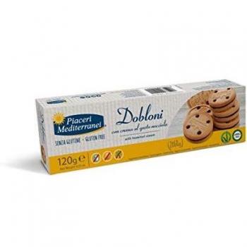 Piaceri Mediterranei Galletas Dobloni Blanco Crema de Avellana 120 Gramos
