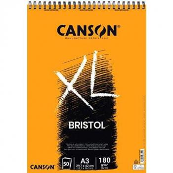 Canson album espiral xl bristol extraliso de 50 hojas