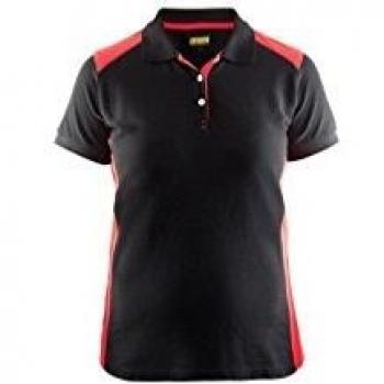 Blaklader Polo lavoro corto nero rosso XL