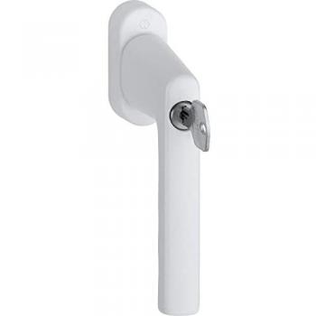 Hoppe Maniglia finestra Hamburg 0700LS/U26 100NM Alu F9016 bianco traffico 32-42mm serrata