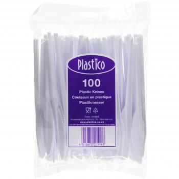 White Plastic Knives